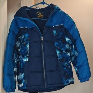 Pacific Trail Blue and Navy Kids Puffer Jacket